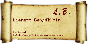 Lienert Benjámin névjegykártya
